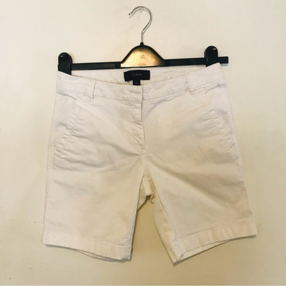 J.Crew White High Rise Stretch Chino Bermuda Shorts Women’s size 00 24 XS